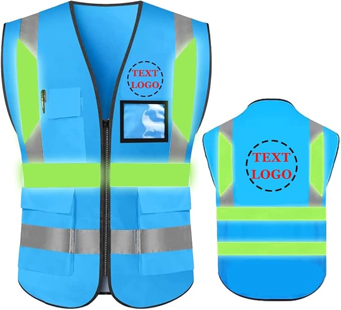 YOWESHOP High Reflective Visibility Safety Vest Custom Your Logo Safety Workwear by YOWESHOP