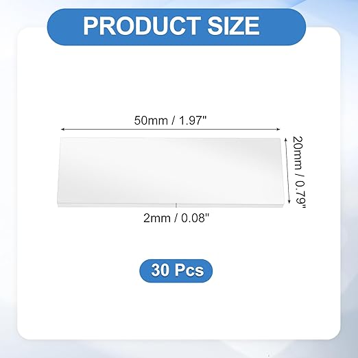 uxcell 30Pcs Double Sided Adhesive Pads, 1.97" x 0.79" Clear Removable Heavy - Image 2