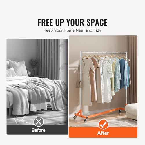 VEVOR Z Rack Industrial Grade Z Base Garment Rack Rolling Sturdy Steel - Image 5