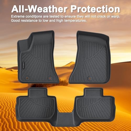 TPE Floor Mats for 2011-2023 Dodge Charger RWD & Chrysler 300 Rear-Wheel Drive ONLY All Weather Car Floor Liners Fit Dodge Charger RWD Accessories Black - Image 6