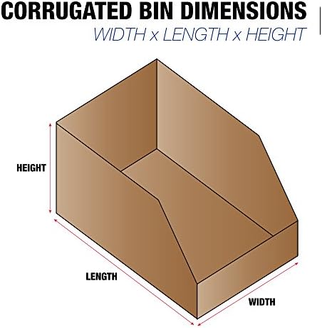 Tape Logic TLBINMT1012K Open Top Bin Boxes, 10" x 12" x 4-1/2", Kraft (Pack of 25) - Image 2