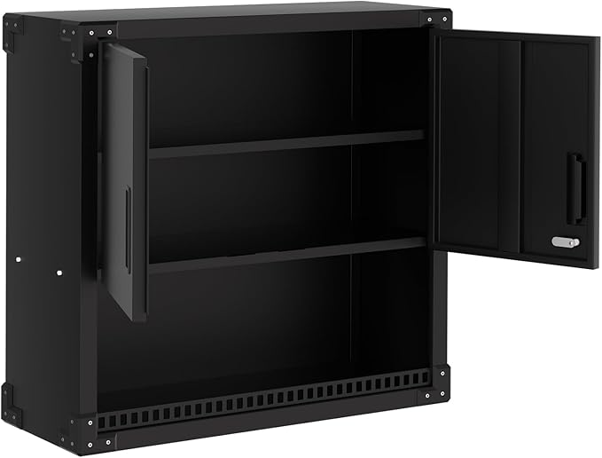 Heavy Duty Steel Garage Wall Cabinet, Floating Hanging Storage Organizer - Image 3