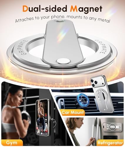 GripMate 2nd Magnetic Phone Ring Holder, Slim MagSafe Finger Loop Grip - Image 3