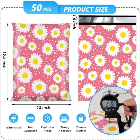 Poly Mailer 12x15.5 Inch 50 Pcs, Shipping Bags for Clothing - Image 2
