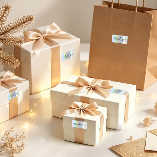 1 * 2 Inch Holographic Thermal Labels, Direct Thermal Stickers, Printable Labels for DIY Logo Design, QR Code, Name Tag, Price Tag & Packaging, 300Pcs/Roll - Image 5
