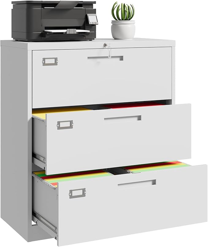 Lateral File Cabinet, Metal Filing Cabinet by ZAOUS