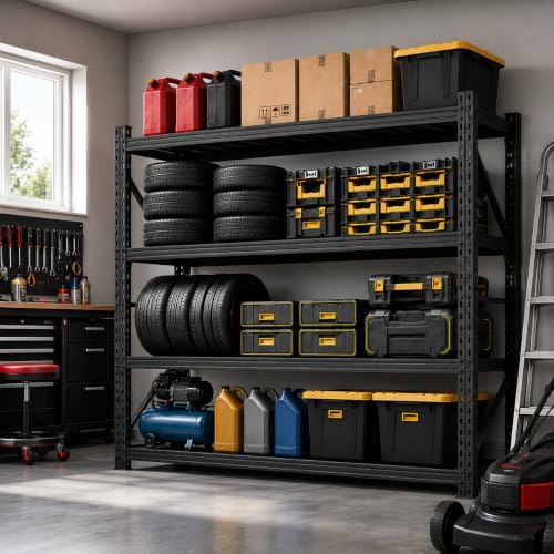 Metal Storage Shelves Heavy Duty, 4-Tier Garage Shelving Units - Image 2