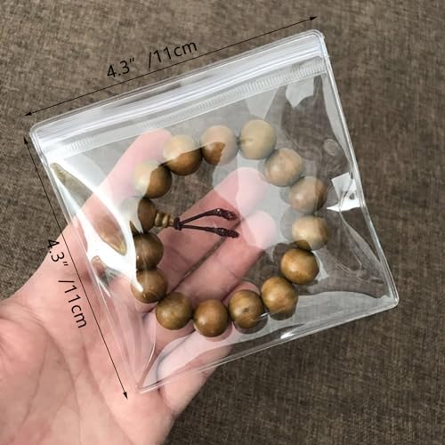 Small Plastic Bags, 100 Pcs Mini Baggies, Clear Plastic Jewelry Thick Self Sealing PVC Bags, Resealable Poly Baggies for Pill, Beads, Screws, Packaging (4.3x4.3"） - Image 6