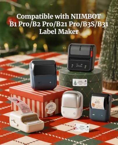 NIIMBOT 3 Rolls Christmas Thermal Label Paper for B1/B21/B2/PRO Label Maker - Image 5