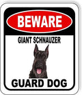 BEWARE GIANT SCHNAUZER GUARD DOG Aluminum Composite Outdoor Sign 20" x24" Metal Security Notice for Yard, Fence, Porch, Property, and Business – No Trespassing, Warning, Attack Dogs, Protection by WorkHouseSigns