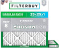 Filterbuy 25x25x1 Air Filter MERV 8 Dust & Allergy Defense (2-Pack) by Filterbuy
