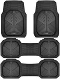 CAR PASS Heavy Duty Rubber Car Mats, Deep-Dish All Weather 3 Row Car Floor Mats for 7 Seater 8 Seats 2nd & 3rd Row, Waterproof Anti-Slip Universal Trim-to-Fit for SUV, MPV, 7 Passengers Vehicle by CARPASS