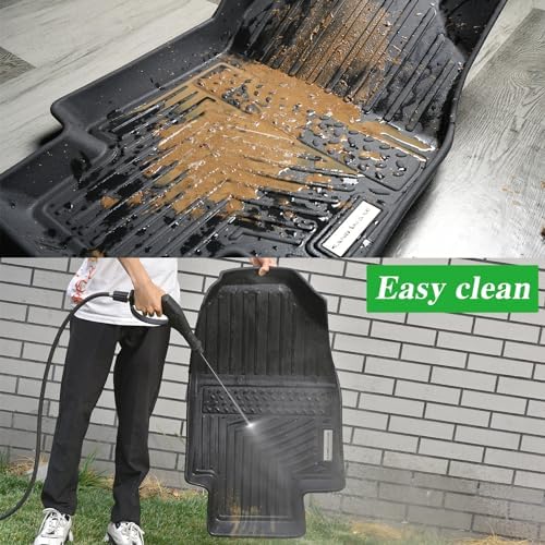 Floor Mats for 2014-2018 Chevy Silverado GMC Sierra 1500 Crew Cab, 2015-2019Chevrolet Silverado/Sierra 2500 HD/3500 HD Crew Cab TPE All Weather Protection Car Floor Liners Accessories - Image 6