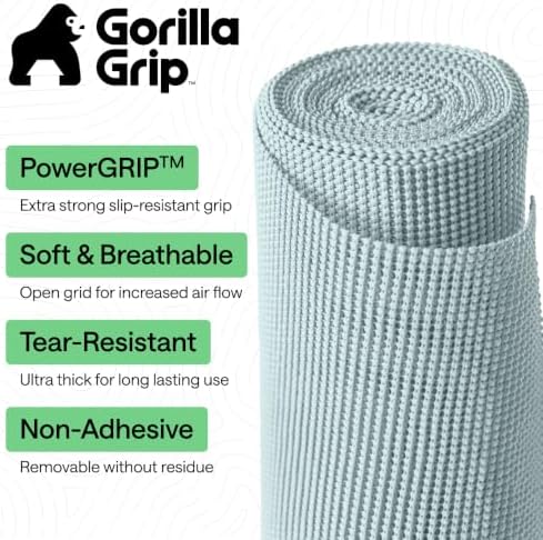GORILLA GRIP powerGRIP Drawer Shelf and Cabinet Liner, 12"x20', Spa Blue - Image 2