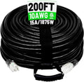 POWGRN 200 Ft 10AWG Outdoor Extension Cord Waterproof Heavy Duty, Black by POWGRN