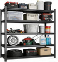 5Tier Storage Shelves Heavy Duty Adjustable Metal Garage Shelving Unit Rack Metal Storage Shelf Heavy Duty Shelf for Heavy Tools and Equipment, Ideal for Garage, Basement, Black by Ergonova