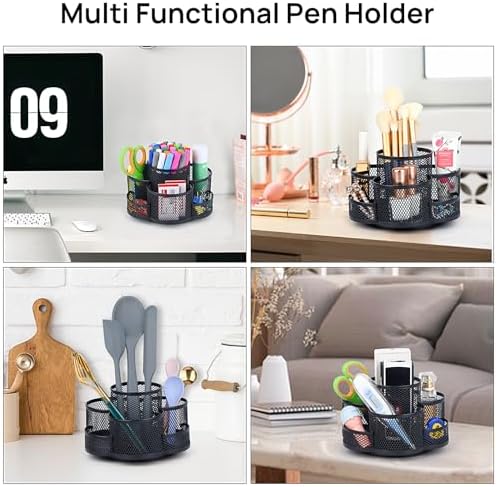 Topwey 360 Rotating Pencil/Pen Holder for Desk in Black - Image 5