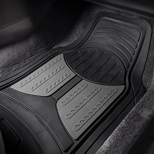 FH Group Monster Eye Full Set Rubber Floor Mats w. Trimmable Vinyl Trunk Liner/Cargo Mat Black- Fit Most Car, Truck, SUV, or Van (Black) F11313- F16403 - Image 3