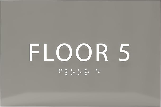 6" X4" Floor 5 Sign by ADACentralSigns