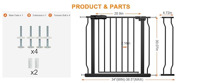 Extra Wide Baby Gate Extra Wide Extra Tall Dog Gates - Image 2