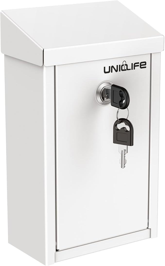 Uniclife Key Drop Box for Outside, Safe Suggestion Box, Wall Mounted Mailbox by UnicLife