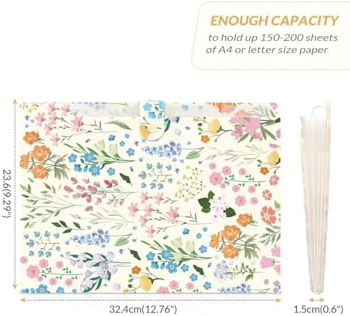 SKYDUE Expanding File Folder with 5 Pockets, Accordion File Organizer, Portable Receipt Paper Documents Organizer, Letter Size Filing Folder School Office Supplies, Apricot - Image 7