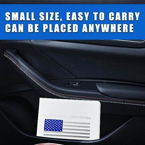Ziciner Car Registration Insurance Holder, 2Pack Essential Auto Card Document Glove Box Organizer with Touch Fastener, Vehicle Interior Accessories Perfect for Most Car, Truck, SUV (White/Blue Flag) - Image 6