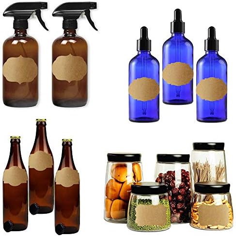 2" x 3" Kraft Label Stickers Writable Gift Labels, 200PCS Self-Adhesive Brown Labels for Essential Oil Bottle, Jars, Food Storage or Gift Decoration - Image 6