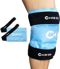 Knee Ice Pack Wrap 14.7" x 10.4", Reusable & Flexible Gel Cold Pack by WORLD-BIO