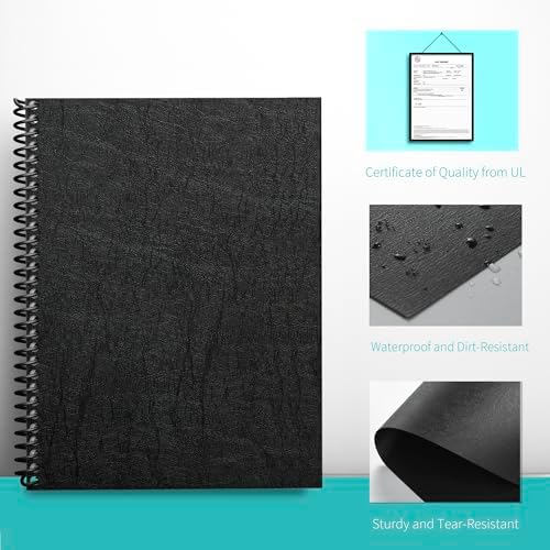 Binditek 12 Mil Leather-Textured Polycovers, 8.5x11 Inches, Black, 100 Pack - Image 2