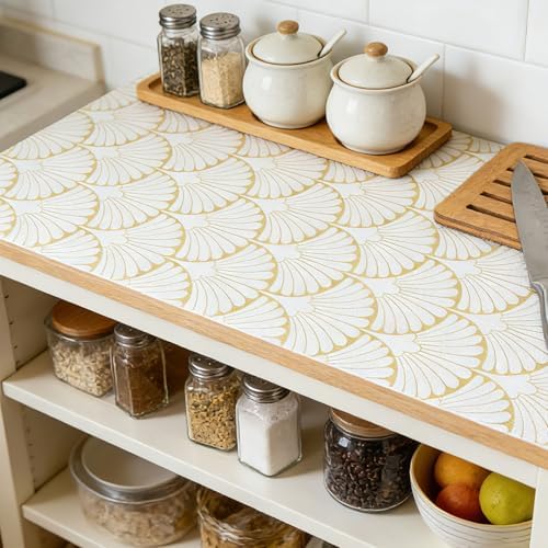 Shelf Liners for Kitchen Cabinets 17in x 20FT, Non Adhesive Cabinet Liner - Image 3