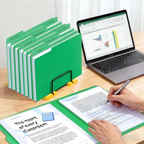 100-Pack Color File Folders, 1/3 Cut Tab, Letter Size Manilla Folder for School/Office/Classroom, Green - Image 5
