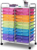 Giantex 20 Drawer Rolling Storage Cart Tools Scrapbook Paper Office School Organizer, Multicolor by Giantex