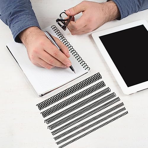 120 Pack Plastic Spiral Binding Coils Binder Binding Spirals Rings Multi Size Spiral Binding Wire Combs Spines Coils, 4:1 Pitch, 1/4 5/16 3/8 1/2 9/16 5/8 3/4 7/8 Inch (Black New Version) - Image 3