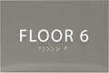 6" X4" Floor 6 Sign by ADACentralSigns