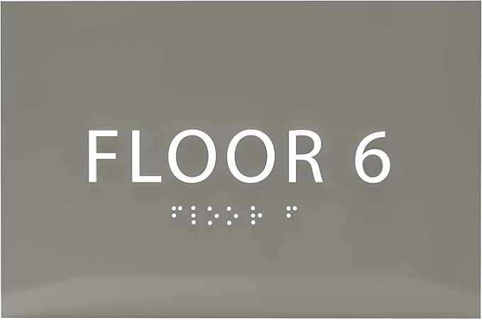 6" X4" Floor 6 Sign by ADACentralSigns