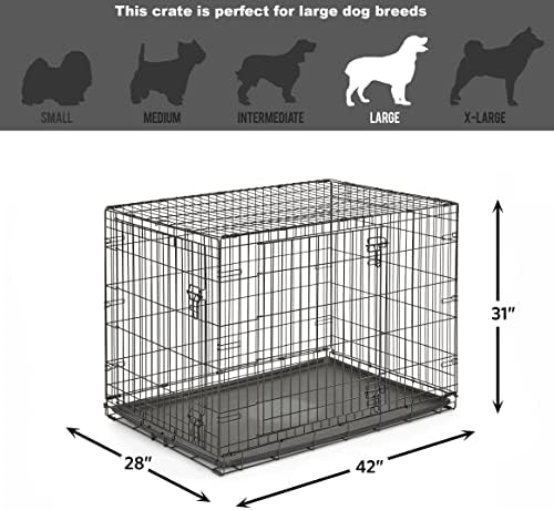 New World by Midwest 42-Inch Double Door Crate, for Large Breeds, 71-90 lbs - Image 7