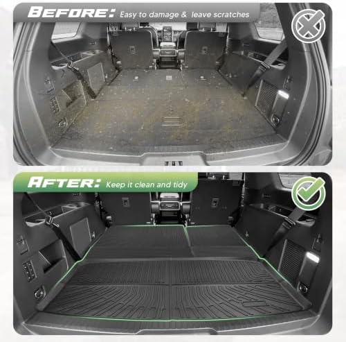 Cartist Trunk Mat & Backrest Mat for Ford Expedition Max/Lincoln Navigator L 2018-2024, All Weather Rear Seat Back Cover Cargo Mat for 18-24 Expedition Max/Navigator L Accessories (Only for Max & L) - Image 3