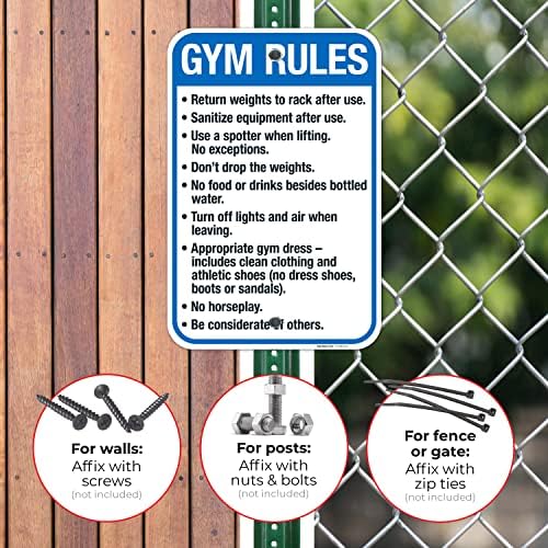 Gym Rules Return Weights to Rack After Use Sanitize Equipment After Use - Image 4