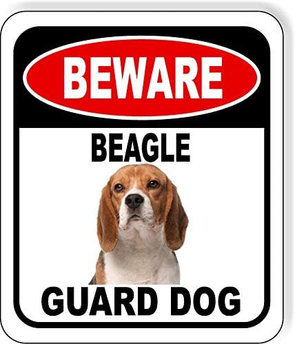 BEWARE BEAGLE GUARD DOG Aluminum Composite Outdoor Sign 20" x24" Metal Security Notice for Yard, Fence, Porch, Property, and Business – No Trespassing, Warning, Attack Dogs, Protection by WorkHouseSigns