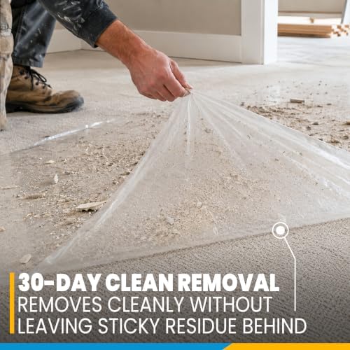 Zip-UP 36" x 200' Carpet Protection Film, Self Adhesive, Easy Installation - Image 5