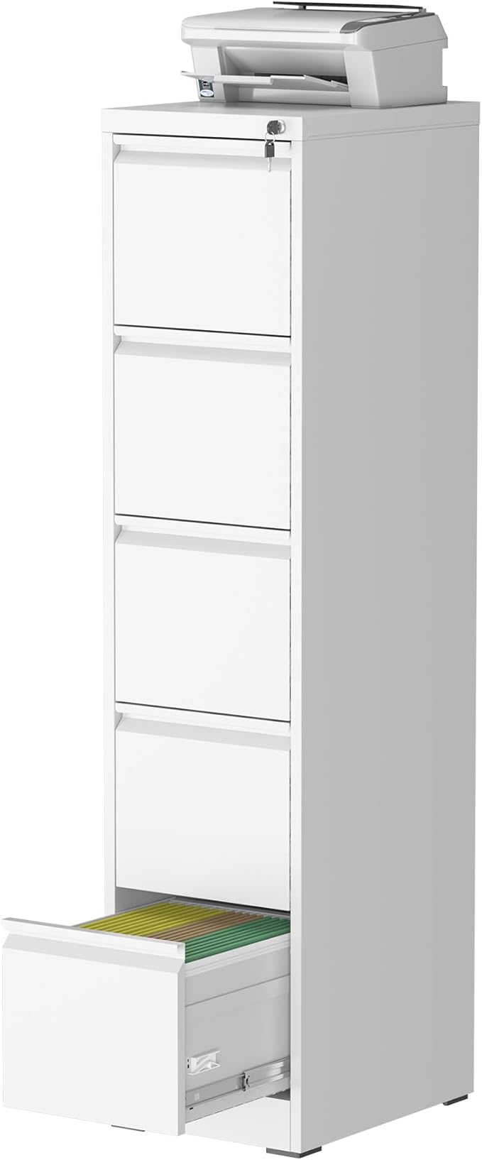 5 Drawer File Cabinet with Lock, Steel Vertical Filing Storage Cabinet by Unknown