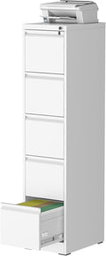 5 Drawer File Cabinet with Lock, Steel Vertical Filing Storage Cabinet by Unknown