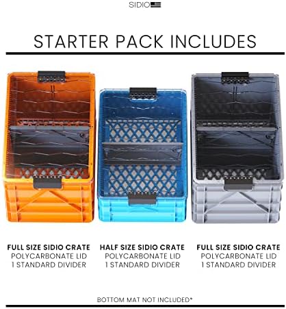 SIDIO Starter Pack, HD Stackable Storage Bins with Lids & Dividers - Image 2
