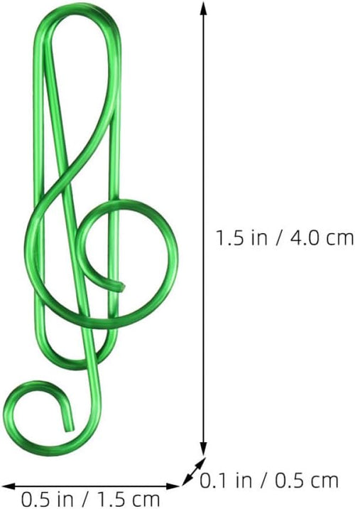 100pcs Metal Paper Clips Creative Music Note Shape Small Office Clips Colorful - Image 2