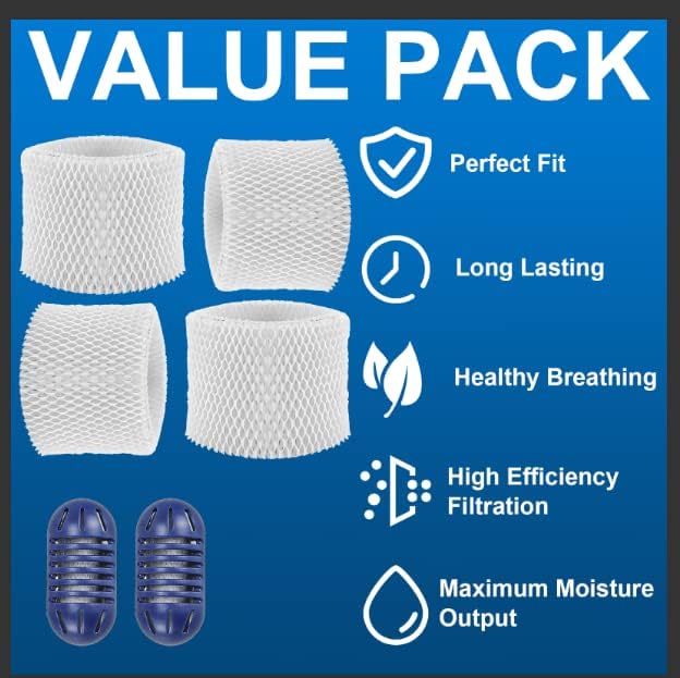 TOMOON WF2 Humidifier Filter Fit for Vicks V3500 V3100 V3900 V3700 VEV320 - Image 4