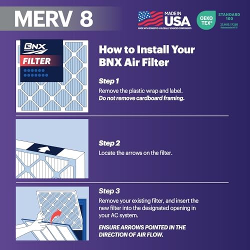 BNX TruFilter 14x18x1 Air Filter MERV 8 (4-Pack) - MADE IN USA – Dust & Pet Defense Electrostatic Pleated Air Conditioner HVAC AC Furnace Filters for Dust, Pet, Mold, Pollen MPR 600 – 700 & FPR 5 - Image 7