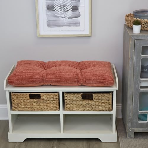 Klear Vu The Gripper Non-Slip Tufted Bench Cushion for Indoor Furniture, Assembled in USA, Entryway Storage, Bay Window, Corner Nook or Piano Seat, 30 Inches, Chenille Clay - Image 2