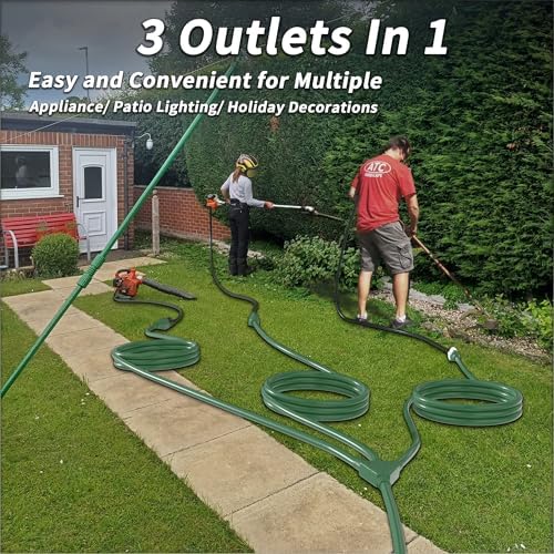 22+6+6+6 FT 1 to 3 Splitter Outdoor Extension Cord with Multiple Outlets - Image 3