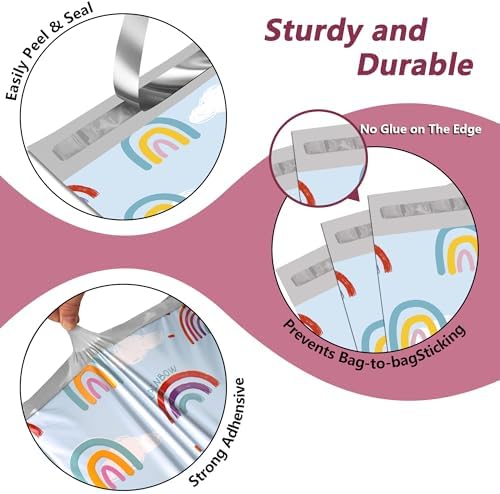 Poly Mailers 14.5x19 Inch, 50 Pack, Rainbow Self-Seal Shipping Bags - Image 4